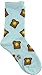 Sock It To Me Toast Light Blue Women's Crew Socks, One Size