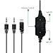 Ailihen K6 USB 2.0 Over Ear Gaming Headsets with Microphone with LED Light, 6.5 Feet - Black / Orange