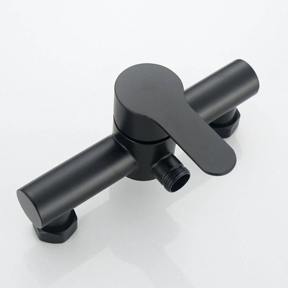 AFUDER Black Bathtub Shower Faucet Stainless Steel Bathroom Bath Shower Tap Shower Head Wall Mixer Tap