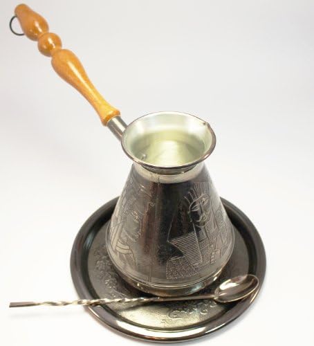 Turkish Coffee Pot Set "Egypt" Volume 23.7 Oz - 700 ML (Ibrik, Briki, Cezve, Turka)