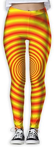 Ninena Chy Circle Hypnosis Womens Active Yoga Leggings Patterned Workout Leggings Jogger Pants For Gym Home Outdoor Size Large!