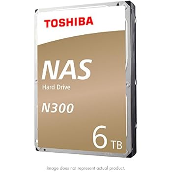 Toshiba N300 6TB NAS 3.5-Inch Internal Hard Drive- SATA 6 Gb/s 7200 RPM 128MB (HDWN160XZSTA)