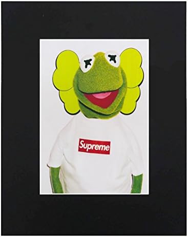 XQArtStudio Supreme X Kermit The Frog Print Poster Matte Urban Street dope Cool 8x10 Black Matted Art Artworks Print Paintings Printed Picture Photograph Poster Gift Wall Decor Display