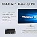 N34-H Mini PC Intel Celeron N3450 LPDDR4 8GB RAM 128GB SSD Windows 10 Pro Micro PC, Quad Core CPU up to 2.2GHz, 4K@60Hz HDMI/Mini DP/USB-C Outputs, DIY SSD, 1000M LAN, 2.4G+5G WiFi Desktop Computerthumb 1