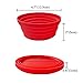 Ecoart Silicone Expandable Collapsible Bowl for Travel Camping Hiking (Red(S))