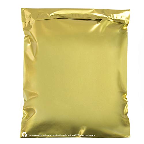 Inspired Mailers - Deluxe Gold Poly Mailers - 8.5x12, 10x13, 12.5x15.5 and 14.5x19 Size Options (10x13)