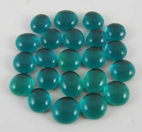Aqua Green Translucent 12-15mm Glass Bead Tokens