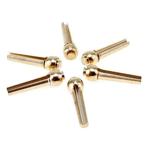 【Black Friday Deals】OriGlam 6pcs Guitar Bridge Pins, Copper Brass Pins, String Nail Pegs for Folk Acoustic Guitar Replacement Parts