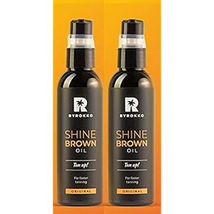 Pack-of-2-Byrokko-Shine-Brown-OIL-Premium-FAST-Tan-Accelerator-XXL-x-150ml-SUNBED-SUN-100-natural-oils-2-BOTTLES (Pack of 2) Byrokko Shine Brown OIL Premium FAST Tan Accelerator XXL x 150ml SUNBED & SUN, 100% natural oils 2 BOTTLES