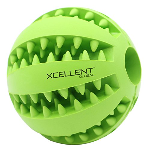Xcellent Global Refillable Food Treat Pet Ball Non-Toxic Rubber Bite Resistant Teeth Toy,Green PT034 - Thumbnail 7