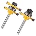 VCCA 2Pcs Tongue and Groove Router Bit Set with 1/4 inch Shank Wood Milling Saw Cutter for Woodworking Tool