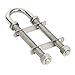 Amarine-made Stainless Steel Marine Boat Stern Bow Eye Tie Down U Bolt (1/2-Inch and 3/8-Inch Optional) (Silver, 1/2
