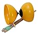 Flight Lander Pro Yellow Chinese Yoyo Diabolo with Wooden Sticks, Net Carrying Bag and Extra String