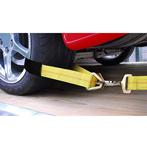 KJE Axle Tie Down Strap, 2"X36" Premium Axle Tie Down Strap with DRing