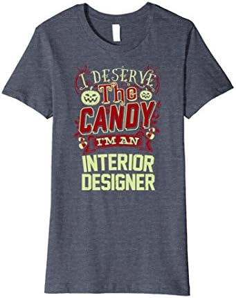 Womens Interior Designer Halloween T-Shirt Large Heather Blue