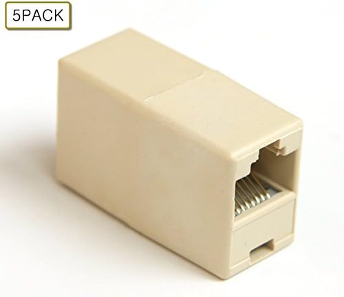 Maxmoral RJ45 CAT 5 5E Extender Plug Network Ethernet Lan Cable Joiner Coupler Connector 5PCS