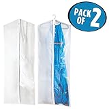 mDesign Long Hanging Garment Travel and Storage Bag
