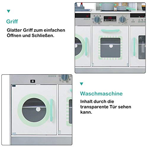 Kinderküche Spielküche Holz Kinderspielküche Kinder Spielzeug Miniküchen Holzküche Küchenspielzeug Set Kitchen Holzküche… – Bild 7