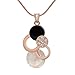 Kemstone Rose Gold Crystal Accented Sea Shell Pendant Necklace Women Birthday Gift Jewelry,15 Inches