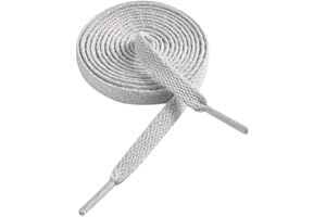 Gendewiner 1/2 Pair Flat Trainers Shoe Laces for Sneakers, 8mm Wide Shoelaces, Athletic Shoestrings for Athletic Shoelace