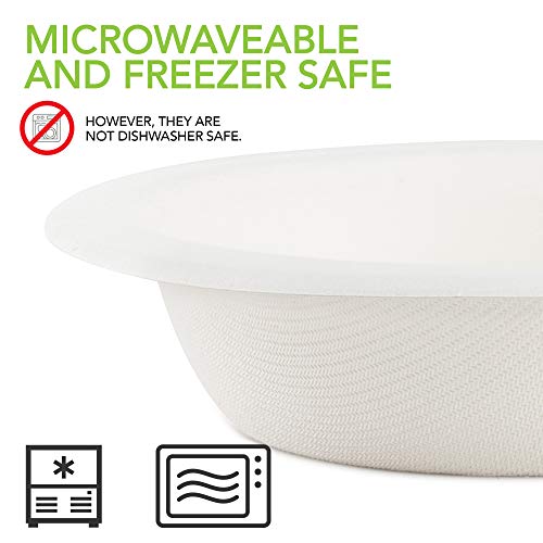 image for Stock Your Home Compostable 16 Ounce Bagasse Bowls - 16 Oz Recyclable 