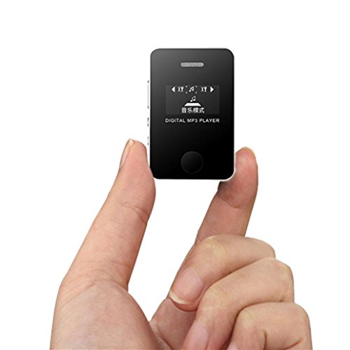 Unpara Portable Exquisite USB MP3 Music Media Ultra-small Player With LCD Screen Support 16GB Micro SD TF Card (Black)