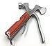 13 in 1 Portable Survival Multitool Pocket Mini Hammer Ergonomic Design Metal Construction Wood Inlay Handle Multifunctional Hammer Tool for Outdoor Survival,Camping, Fishing, Hiking.