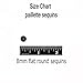 8mm Flat Round Sequin Paillettes ~ Black Jet ~ Loose Sequins for Embroidery, Bridal, Applique, Arts,