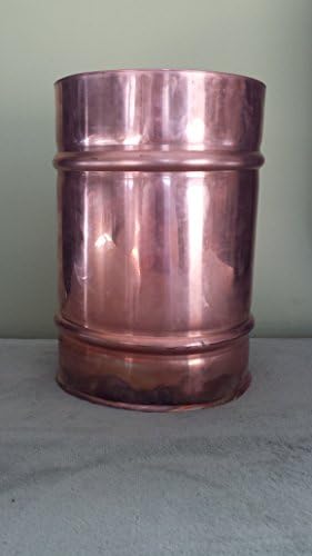New England HANDCRAFTED 1.6 Gallon COPPER Barrel waste/storage bin