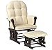 Windsor Glider and ottoman-espresso w/ beige cushion