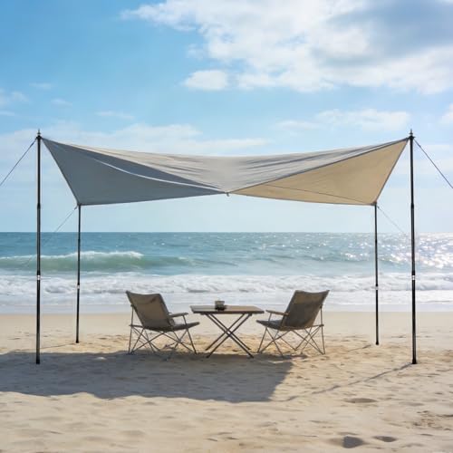 JAICOM Set of 2 – 4 Aluminium Telescopic Awning Rods Extendable Adjustable 95-230cm Suitable for Camping, Tent, Tarpaulin, Canopy, Beach