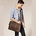 Mens Messenger Bag, Tocode 15.6 inch Vintage Canvas Leather Business Briefcase Large Satchel Shoulder Bags, Water Resistant School College Computer Laptop Bag (Brown)