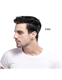 FIBO STEEL 6 Pairs Stainless Steel Magnetic Stud Earring for Men Women CZ Magnet Non Pierced Clip On Earrings Set