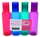 Mon Image 3oz Air Travel Bottle 4 Count Assorted Colors