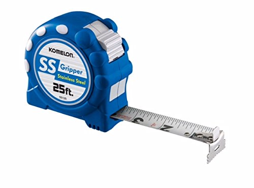 Komelon SS125SS Gripper 25-Foot Stainless Steel Measuring Tape