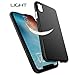LUVVITT Svelte Case with Slim Fit Hard Shell and Soft Feel Non Slip Coating Compatible Designed for Apple iPhone Xs/X (2017-2018) - Matte Black