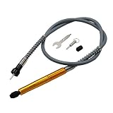 1/8'(3.175mm) Flex Shaft adapter Attachment, Flexible Drill Extension Cable Chuck for Compatible Rotary Grinder Tool with Wrench