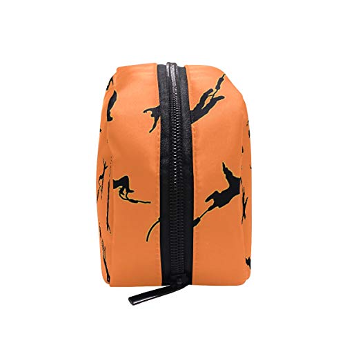 Bungee Jumping Pattern Makeup Bag Organizer Portable Cosmetic Pouch Handbag With Zipper For Women Purse