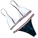 MOOSKINI Women 2 Pcs Bikini Set Triangle Top Brazilian Bottom Velvet Swimsuit Swimwear (M(US Size 4-6), B972)