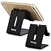 Honsky GEN-2 Universal Aluminum Cell Phone Tablet Desk Charging Stand Portable Hands Free Desktop Display Holder, 2 Sets, Black