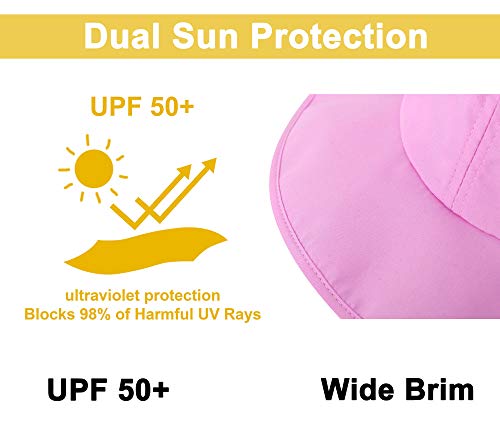 image for Simplicity Pink Baby Girl Sun Hat Toddler Beach Sun Protection Hat uv 