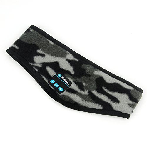 FAA Men's Bluetooth Headband with Wireless Earphone for Yoga Running Sports and Travelling One Size Camouflage Color