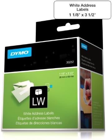 Portable, DYMO 30252 LabelWriter Self-Adhesive Address Labels, 1 1/8- by 3 1/2-inch, White, Roll of 350 Consumer Electronic Gadget Shop