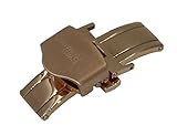 SWISS REIMAGINED Deployment Clasp Buckle - Brushed Stainless Steel Butterfly With Polished Push Button Release Mechanism