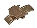 SWISS REIMAGINED Deployment Clasp Buckle - Brushed Stainless Steel Butterfly With Polished Push Button Release Mechanism