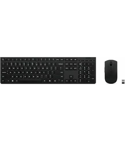 Lenovo Essential Wireless Keyboard & Mouse Combo – Deutsch, Schwarz, Kabellos + ThinkPad Bluetooth Silent Mouse