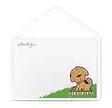 Dog Thank You Cards (24 Non-foldover Cards and Envelopes)