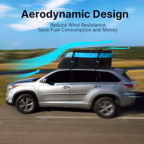 KING BIRD Aerodynamic Rooftop Cargo Carrier Bag, 15 Cubic Feet 100