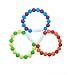 Trendy Baby Mama Toddler Kids Sensory Fidget Chewing Rainbow Bracelet -CPSC Compliant- for Light Chewers - Set of Three Teething Silicone Girl Boy Bright Cheerful