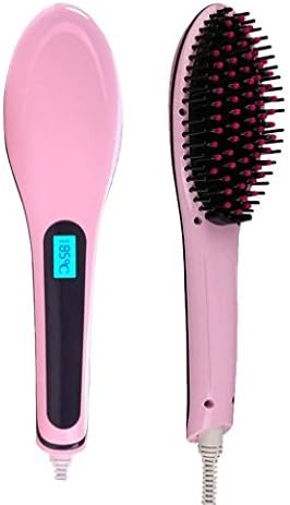 Professional Antomatic LCD Hair Straightener Comb Styling Machine Digital Perm Machine Electric Hair Straightening Comb (Pink)